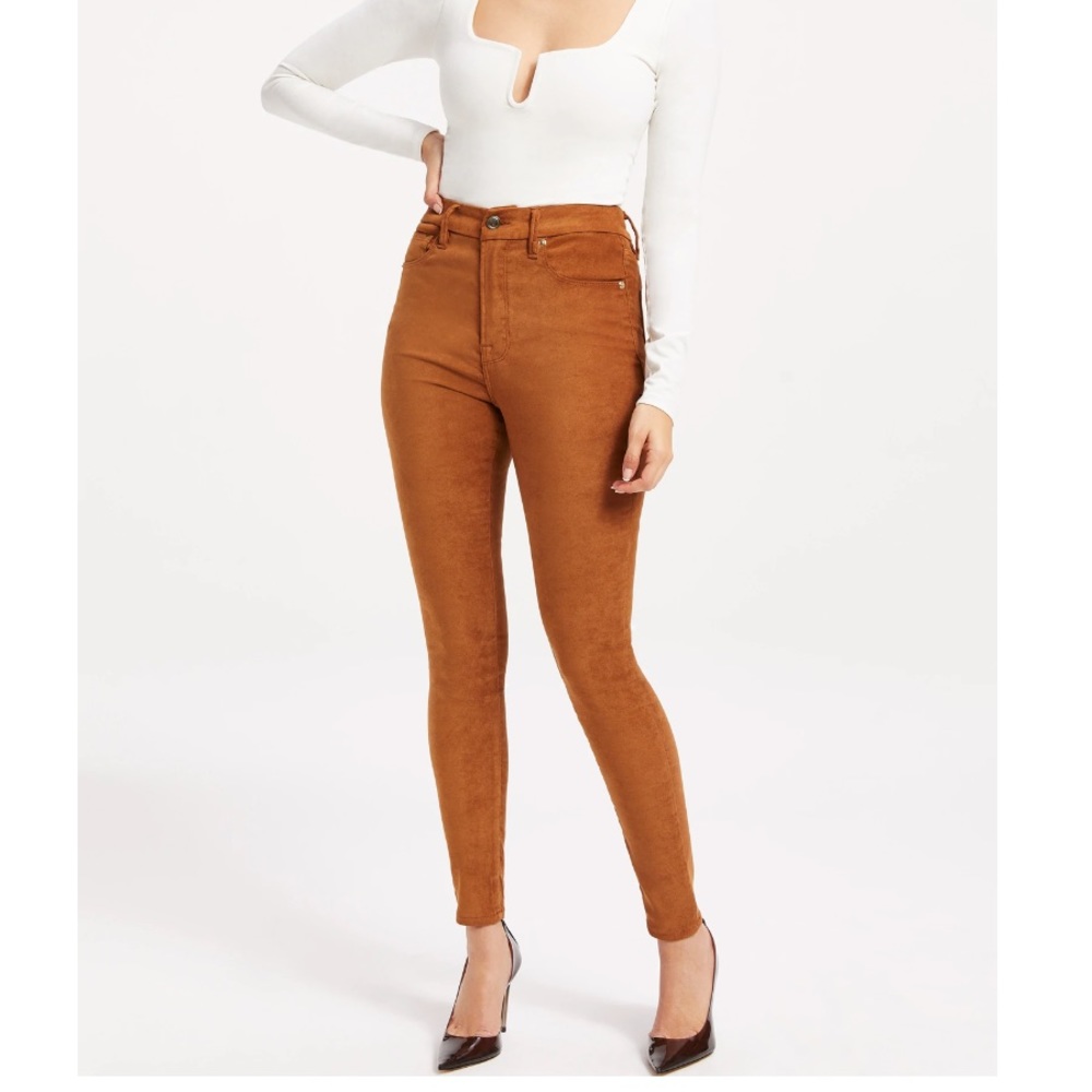 NWOT Good American Good Waist Suede Like Jeans